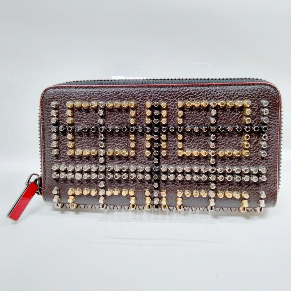 Christian Louboutin Long Wallet Brown Leather 500-081925